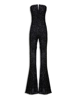 Aniye By tuta jumpsuit Lux con paillettes nero