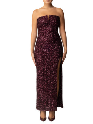 Aniye By abito lungo Gown Lux con paillettes viola