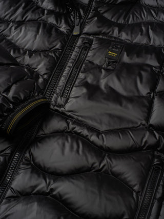 Blauer piumino Wave in nylon trapuntato nero