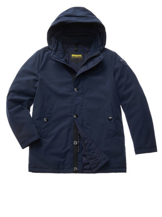 Blauer parka lungo chester blu