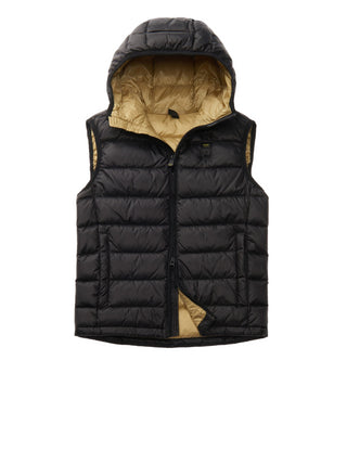 Blauer gilet imbottito trapuntato Arden nero