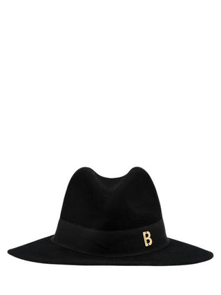 Blugirl cappello in feltro con placca logo nero