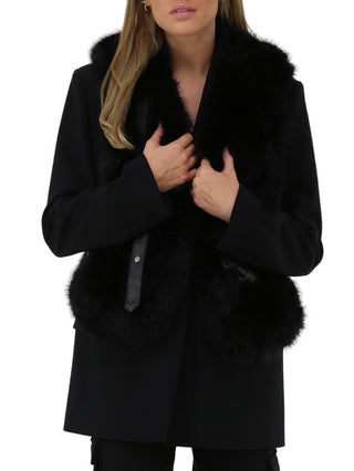 Blugirl gilet in pelliccia ecologica nero