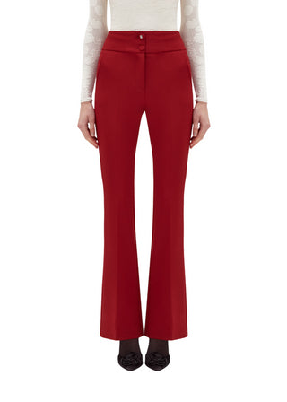 Blugirl pantaloni flare in crepe bordeaux