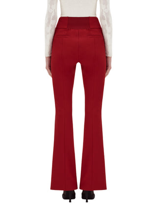 Blugirl pantaloni flare in crepe bordeaux