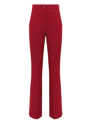 Blugirl pantaloni flare in crepe bordeaux