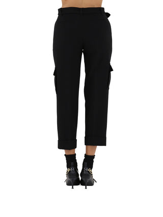 Blugirl pantaloni cargo con cintura nero