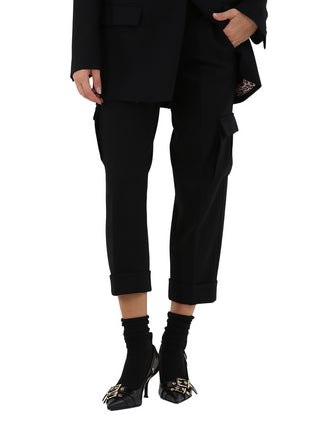 Blugirl pantaloni cargo con cintura nero