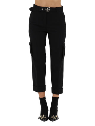 Blugirl pantaloni cargo con cintura nero