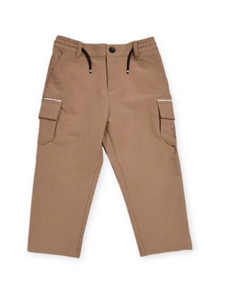 Boss pantaloni cargo con coulisse color cammello