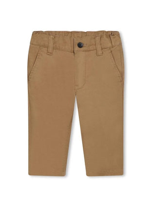 Boss pantaloni neonato slim fit marrone