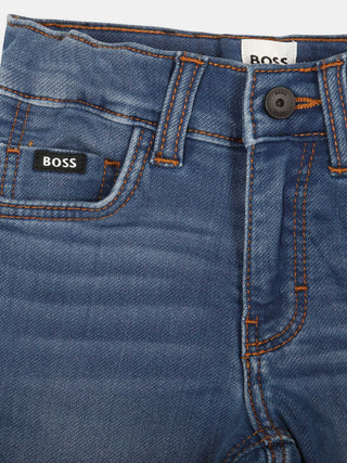 Boss jeans neonato slim fit lavaggio blu medio