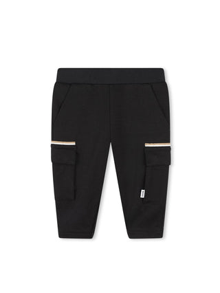 Boss pantaloni cargo slim fit nero