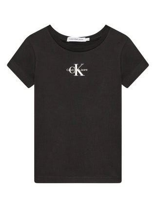 Calvin Klein Jeans T-shirt manica corta in jersey con logo nero