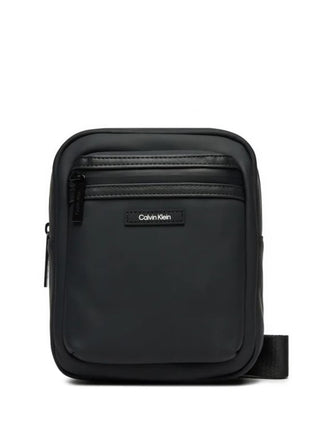 Calvin Klein borsa a tracolla in ecopelle gommata nero