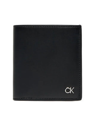 Calvin Klein portafogli in nappa con logo nero