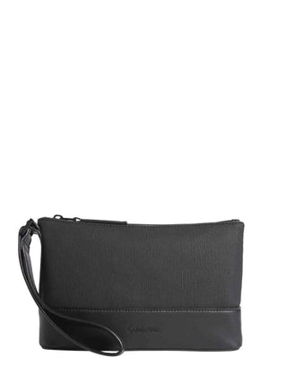 Calvin Klein Jeans pochette in ecopelle e tela con cinturino nero