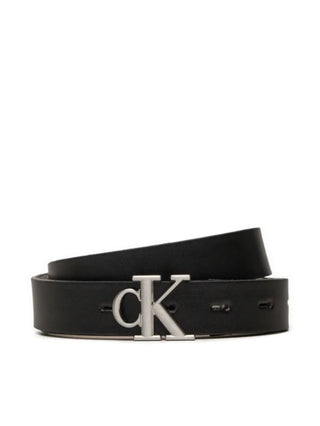 Calvin Klein cintura reversibile in pelle nero ecrù