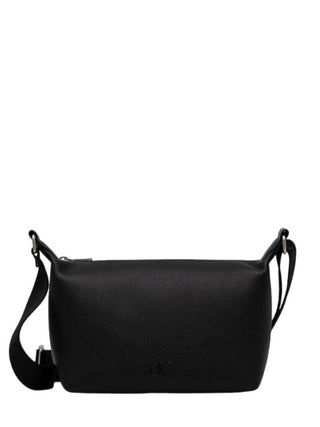 Calvin Klein borsa a tracolla Over Webbing in ecopelle martellata nero