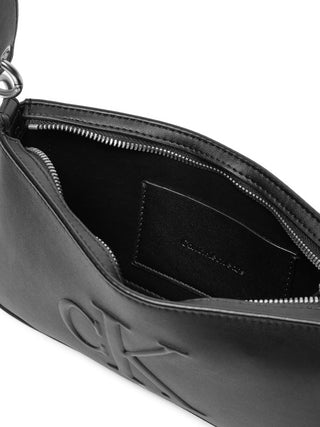 Calvin Klein borsa a spalla in ecopelle Sculpted logo nero