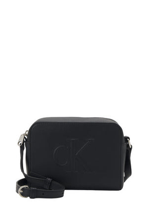 Calvin Klein borsa a tracolla in ecopelle con logo Sculpted nero