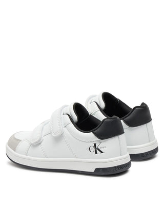 Calvin Klein Jeans sneakers in ecopelle con velcro bianco