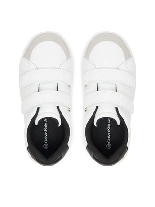 Calvin Klein Jeans sneakers in ecopelle con velcro bianco