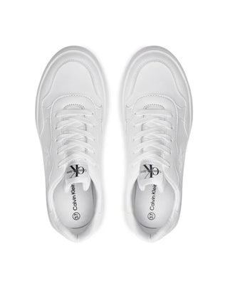 Calvin Klein Jeans sneakers in ecopelle con logo monogram bianco