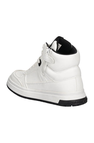 Calvin Klein Jeans sneakers alta in ecopelle con logo bianco