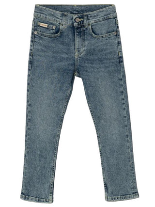 Calvin Klein Jeans jeans Dad fit in denim rigido lavaggio blu