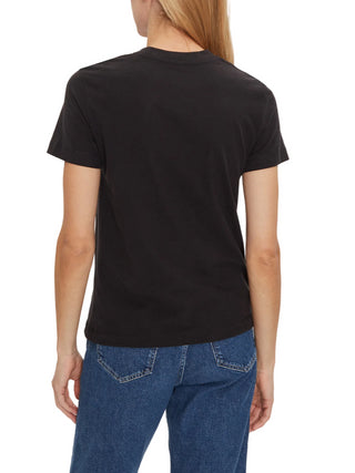 Calvin Klein Jeans T-shirt maniche corte con logo Chenille nero