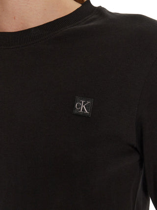 Calvin Klein Jeans T-shirt maniche lunghe in jersey nero