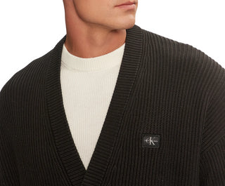 Calvin Klein Jeans cardigan Woven a costine nero