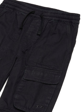 Diesel pantaloni cargo Pmirt con tasconi nero