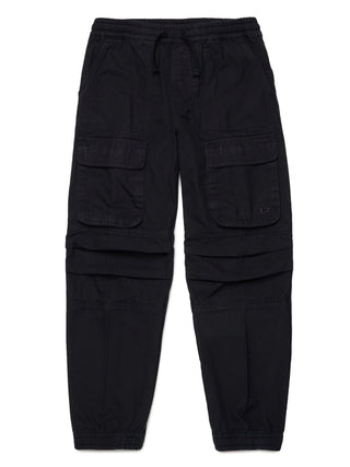 Diesel pantaloni cargo Pmirt con tasconi nero