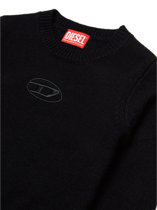 Diesel maglia Kgandie in misto lana e cashmere a costine nero