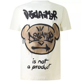 Disclaimer T-shirt maniche corte con stampe panna