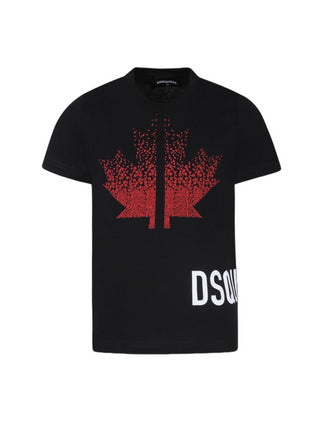 Dsquared2 T-shirt manica corta con logo iconico nero