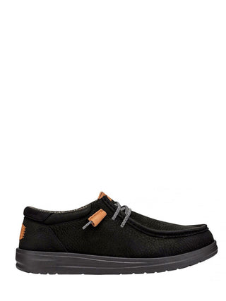 Hey Dude mocassini Wally Grip in pelle nero