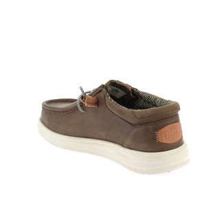 Hey Dude mocassini Wally Grip in pelle tortora