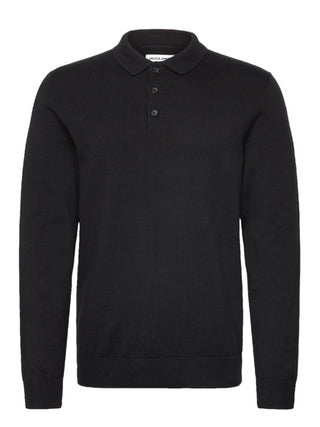 Jack&Jones polo in maglia Fred nero