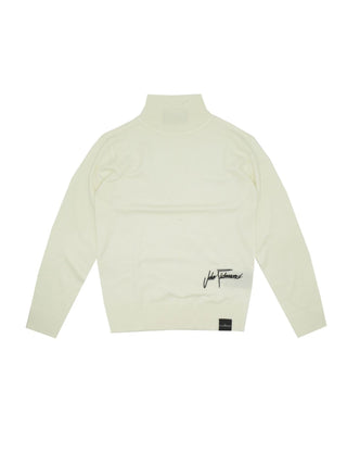 John Richmond maglia dolcevita Choong con ricamo logo bianco