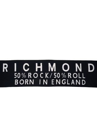 John Richmond sciarpa con logo jacquard nero