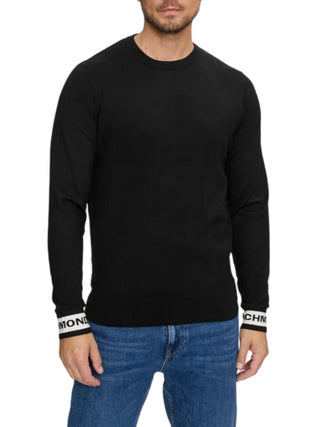 John Richmond maglia girocollo Artuso con logo jacquard nero