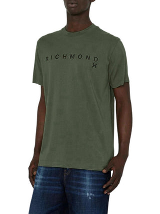 John Richmond T-shirt manica corta Olbeli con logo antracite