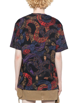 Just Cavalli T-shirt manica corta in fantasia Apocalypse multicolor