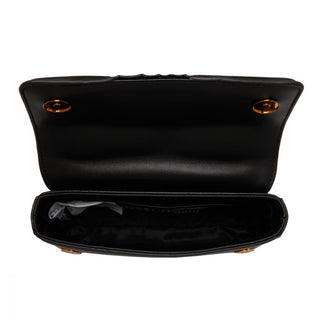 Just Cavalli borsa a spalla in ecopelle con patch logo nero