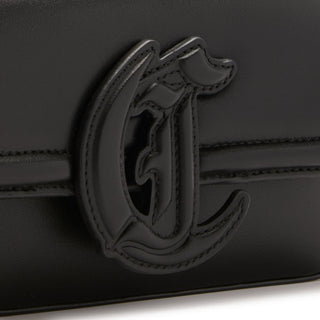 Just Cavalli borsa a spalla in ecopelle con patch logo nero