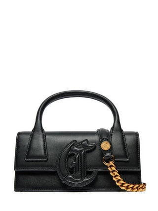 Just Cavalli borsa a mano in ecopelle con patch logo nero