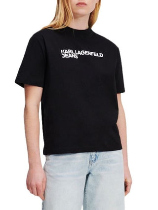 Karl Lagerfeld Jeans T-shirt maniche corte con logo nero